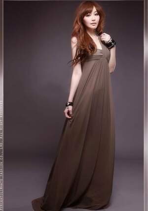 Maxi Sexy One-Shoulder Long Dress Deep Khaki