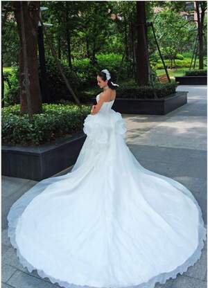 Charming Sequin Embellished Off-Shoulder Wedding Dress White