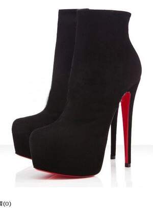 Simple Design OL Waterproof High Heel Boots Black