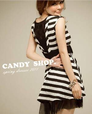 Fashion Style Lace Decorate Dress Black