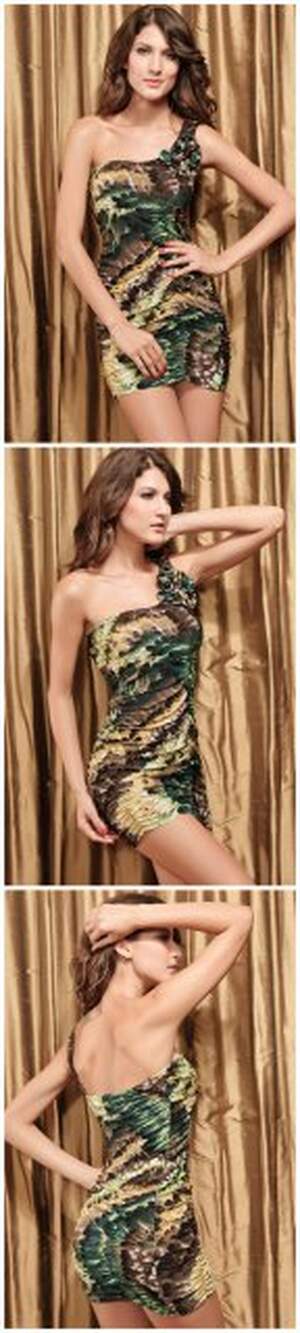 Colorful Phoenix Feather Printing Dress