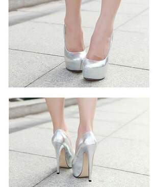 Pure Color Waterproof High Heel Shoes