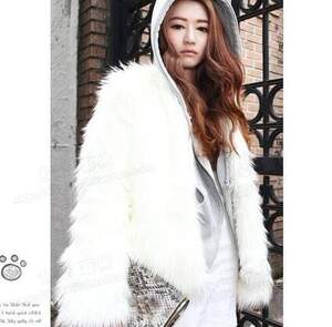 Fur Pure Color Noble Pattern Coat