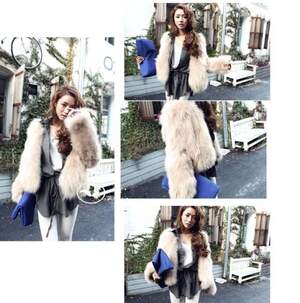 Fur Pure Color Noble Pattern Coat
